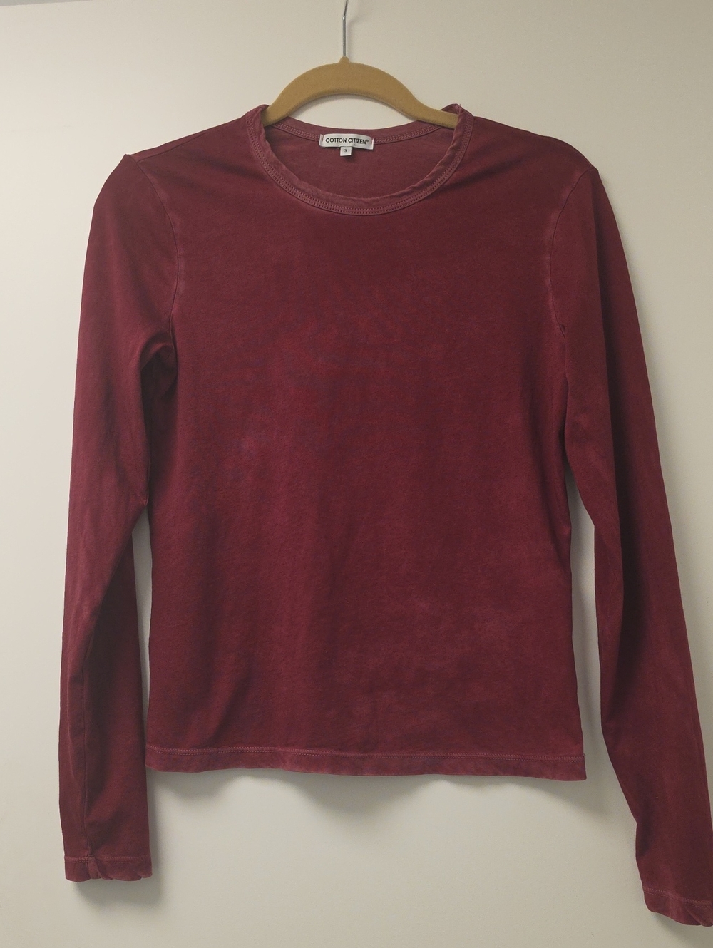 Cotton Citizen Women's Long Sleeve Crewneck Sweater - Wine